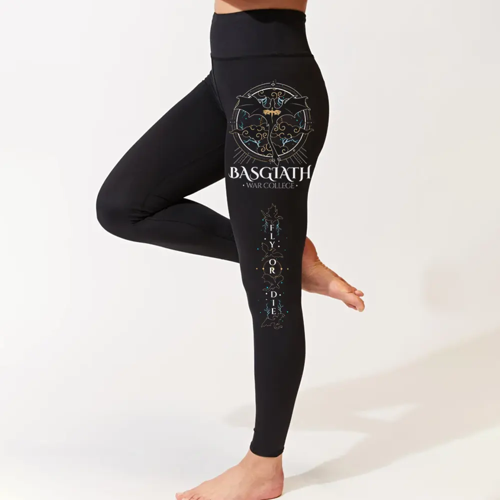 Fourth Wing Legging, Basgiath War College Legging, Dragon Rider Legging, Violet Sorrengail Legging, Xaden Riorson Legging, Fly Or Die Legging, Wingleader Legging