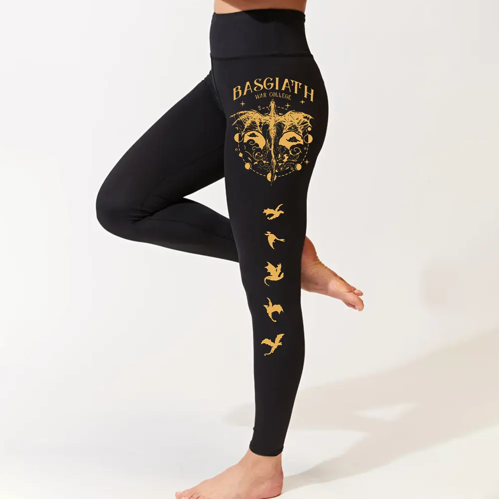 LEGGING0054 Basgiath War College Double Sides Legging Fourth Wing Legging Dragon Rider Legging The Empyrean Series Legging Violet Xaden Fantasy Bookish Legging 3