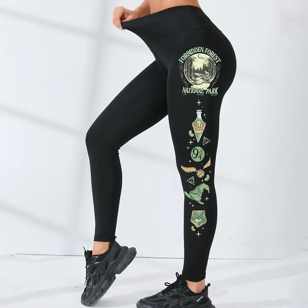 Forbidden Forest Legging, Bookish Legging, National Park Wizard Legging, Wizarding School Legging, HP Inspired Legging